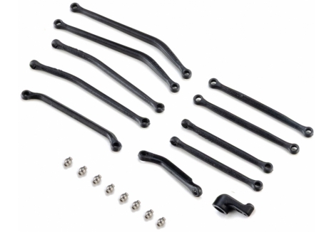 107mm Long Wheelbase Link Set, Servo Horn: SCX30 Toyota Taco