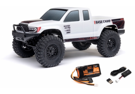 1/24 SCX24 Base Camp 4WD Rock Crawler RTR White - C-AXI-1219T1
