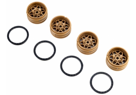 1/30 KMC Torx Wheels with Glue-On Bead Rings (4): Axial SCX3