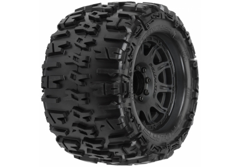 1/8 Trencher X F/R 3.8" MT Tires Mounted 17mm Blk Raid (2)