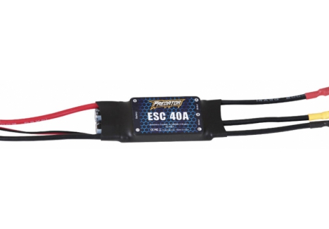 40A ESC With 200mm Input Cable, 3.5mm Motor Connector, XT60 (for 1400mm Cessna 182/ J3 V4 1100mm F3A /PT-17 MXS/ P-51/ Zero/ 1200mm CJ6 V1&V2/ Kingfisher/ 1100mm PC-21/ Typhoon/ 1300mm PA-18)