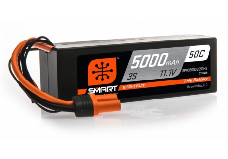 5000mAh 3S 11.1V 50C Smart LiPo Hardcase; IC3