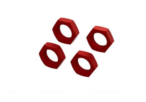 Aluminum Wheel Nut 24mm (Red) (4) - Z-ARA310929