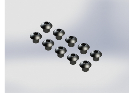 ARRMA Button Head Hex Machine Screw 3x3mm Spare Parts Pack AR721303