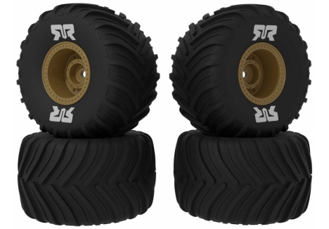 ARRMA dBoots Chevron MT Tire Set Glued, Bronze (2 Pairs): GROM Z-ARA-2586