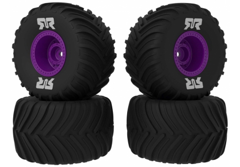 ARRMA dBoots Chevron MT Tire Set Glued, Purple (2 Pairs): GROM Z-ARA-2611