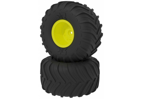 ARRMA dBoots Chevron MT Tire Set, Glued, Yellow G-ARA-2536