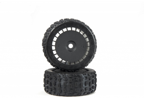 ARRMA dBoots Katar T 1/8 6S RC Truggy Glued Tyres Black Pair ARA550097