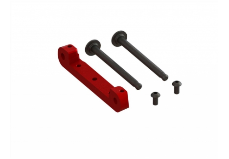 ARRMA Front Upper Suspension Mount CNC Aluminium Red ARA330659