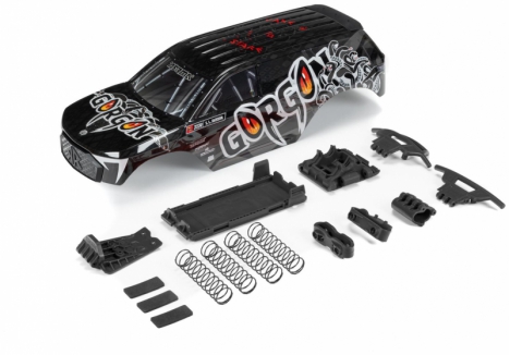 ARRMA GORGON 1/10 2WD RC Monster Truck Painted Body Gun Metal Z-ARA402353