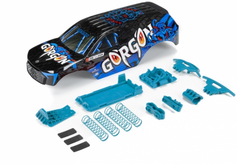 ARRMA GORGON 1/10 Monster Truck Painted Body Shell Blue ARA402355