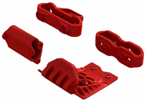 ARRMA Lower Skid And Bumper Mount Set, Red Z-ARA320777