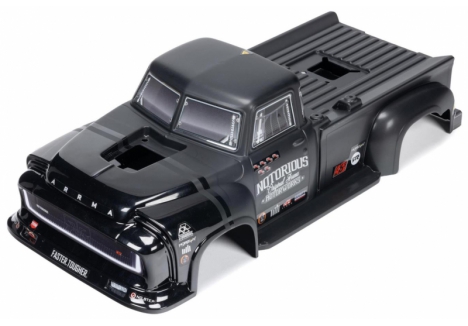 ARRMA NOTORIOUS 6S 1/8 Painted Decalled RC Body Black Z-ARA-1541