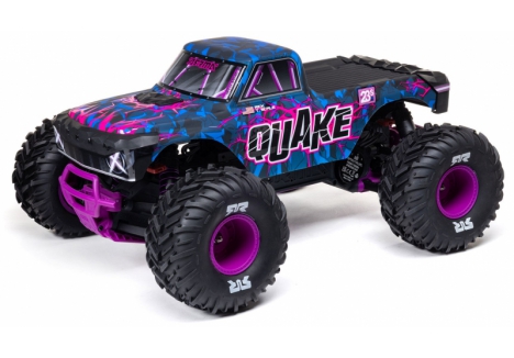 ARRMA Quake 223S 1/10 2WD Brushless RC Monster Truck Purple ARA3537T3