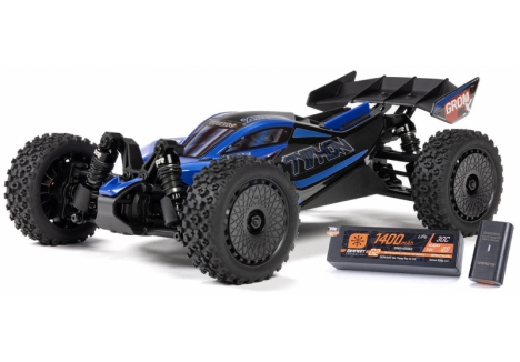 ARRMA Typhon GROM 223S BLX 1/14 4WD RC Buggy RTR Blue Battery Charger C-ARA2306ST2