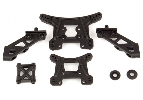 Associated Reflex 14B 14T Front Rear Shock Towers Wing Mount Set AS21503
