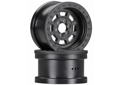 Axial 1/10 Rock Crawler 2.2 Beadlock Wheels Black 12mm Hex Z-AX08141