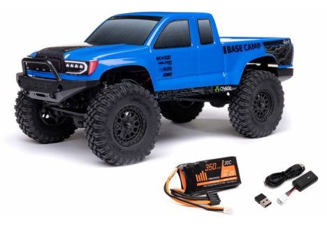 AXIAL 1/24 SCX24 Base Camp 4WD Rock Crawler RTR Blue C-AXI-1219T2