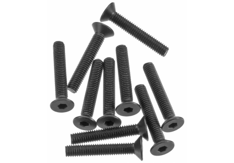 Axial Hex Socket Flat Head M3x18mm Black Screw Pack AXA148