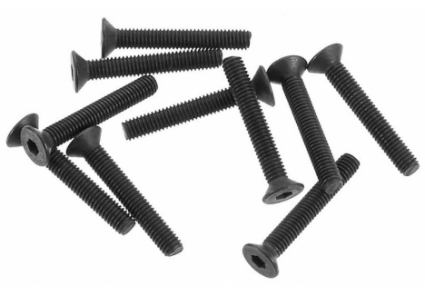AXIAL Hex Socket Flat Head M3x20mm Black (10) Z-AXA149
