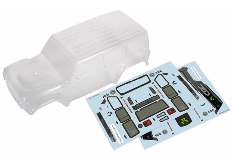 Axial SCX24 Jeep Wrangler JLU 1/24 Clear RC Body Precut AXI200000