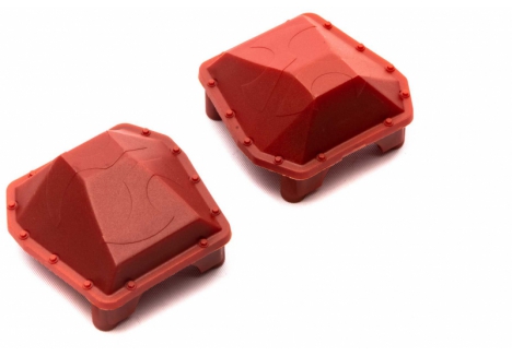 Axial SCX6 AR90 Diff Cover Axle Housing Red 2pc RC Part AXI252002