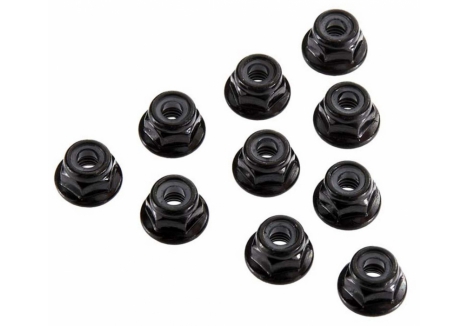 AXIAL Serrated Nylon Lock Nut Black 4mm (10) Z-AX31250