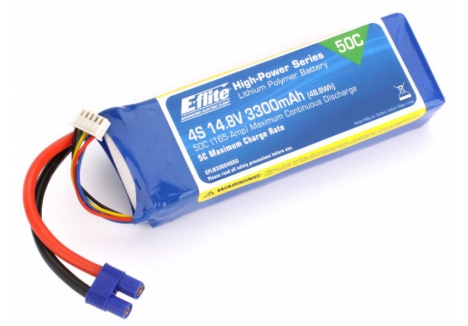 E-flite LiPo Battery 3300mAh 4S 14.8V 50C EC3 O-EFLB33004S50