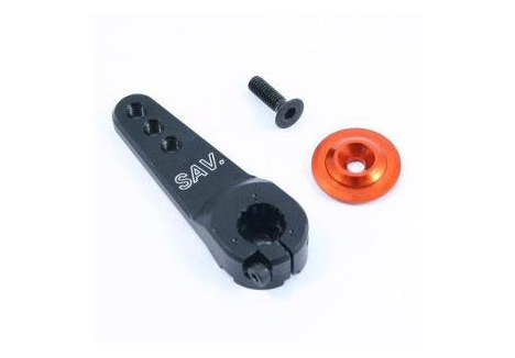 Fastrax 23T Jumbo Black Aluminium Single Servo Horn for Sanwa RC Servo FAST326B