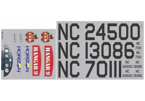 HAN Decal Sheet: J-3 Cub 10cc, 82.5 inch Z-HAN500522