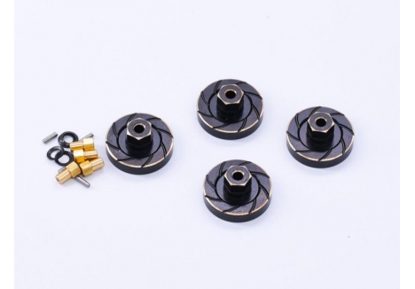 Hex Wheel Weights Blk Brass (4) SCX24