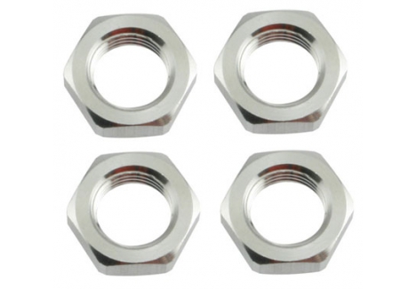 HoBao 1/8th Wheel Nuts 17mm Flanged Silver Set of 4 H84022H