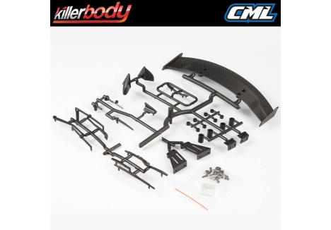 KILLERBODY 1/10 TC BASIC PLASTIC PARTS (CARBON FIBER FINISH) KB48506