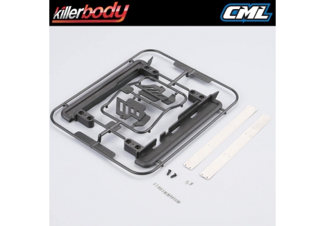 Killerbody R and L Pedal with Antiskid Plate Stainless Steel 1/10 Scale KB48714