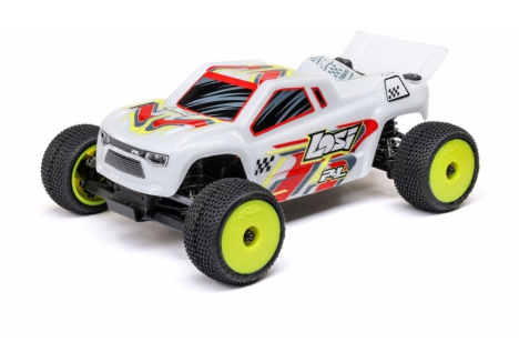 LOS 1/28 Micro-T 2WD Stadium Truck RTR White C-LOS-1392T1