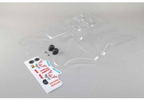 LOS 1/5 Clear Body Set with Sticker Sheet: DBXL-E Z-LOS250018