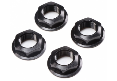 LOS 17mm Flanged Wheel Nut, Black (4): Super Rock Rey Z-LOS252112
