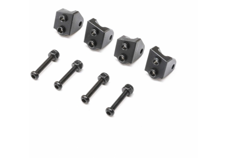 LOS Aluminum Lower 4-link Mount Set, Black: Mini LMT (4) Z-LOS314006
