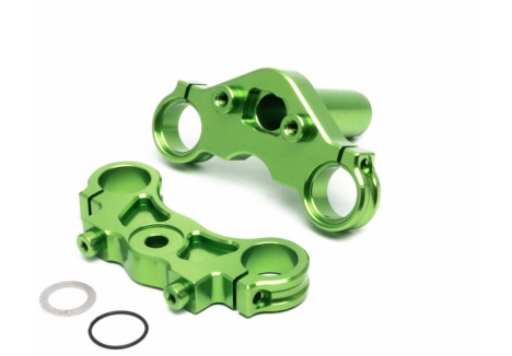 LOS Aluminum Triple Clamp Set, Green: Promoto MX Z-LOS364008