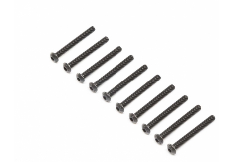 LOS Button Head Screws, Steel, Black Oxide, M4 x 35mm (10) Z-LOS255012