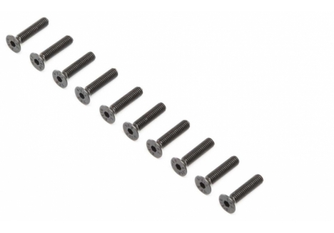 LOS Flat Head Screws, Steel, Black Oxide, M4 x 18mm (10) Z-LOS255020