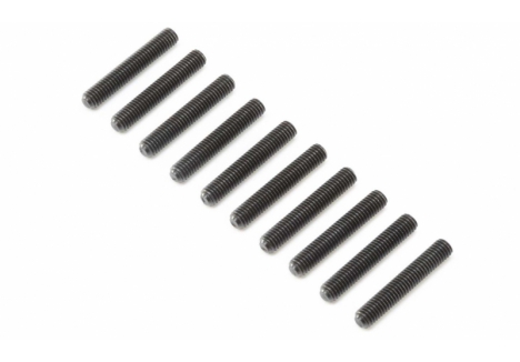 LOS Set Screws, Steel, Black Oxide, Flat Point, M5 x 30mm (10) Z-LOS255022