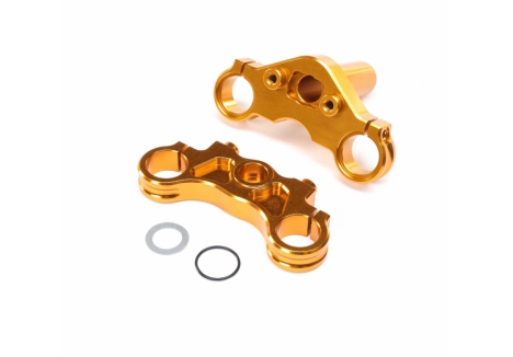 Losi Aluminum Triple Clamp Set 1/4 RC Motorcycle Gold Z-LOS364005