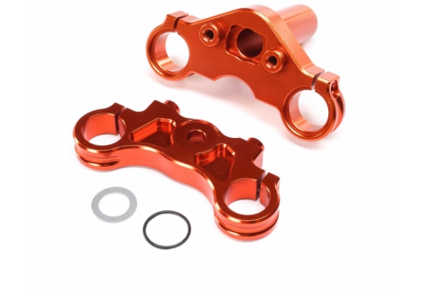 Losi Aluminum Triple Clamp Set 1/4 RC Motorcycle Orange Z-LOS364004