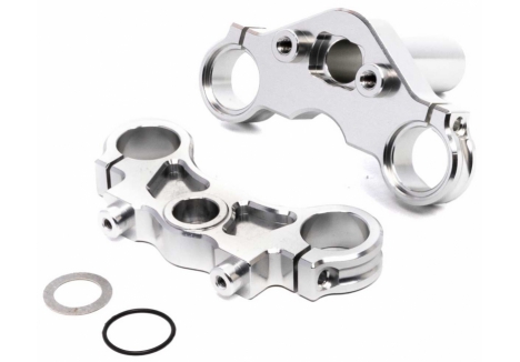Losi Aluminum Triple Clamp Set 1/4 RC Motorcycle Silver Z-LOS364006