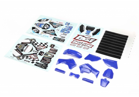 Losi Blue Plastics with Wraps 1/4 Promoto-MX Bodyshell Z-LOS260001