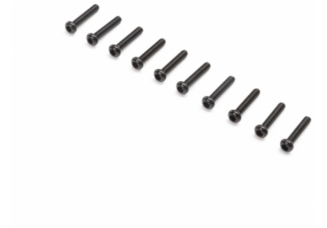 Losi Button Head Screws M2x10mm Black Machine Thread Pack of 10 Z-LOS215006