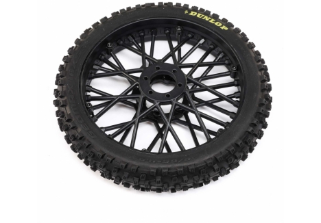 Losi Dunlop MX53 Front Tyre Mounted 1/4 Promoto-MX Black Z-LOS46004