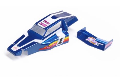 Losi Mini JRX2 1/16 RC Buggy Body and Wing Blue Z-LOS210028