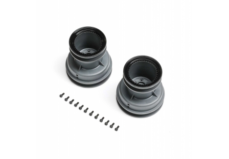 Losi MT Wheel Black Beadlock Light Grey 1/18 Mini LMT 2 Pack Z-LOS-2059